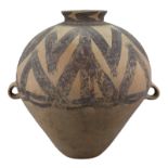 A Large Chinese Neolithic Machang Painted Pottery Jar (2300-2000 BC)