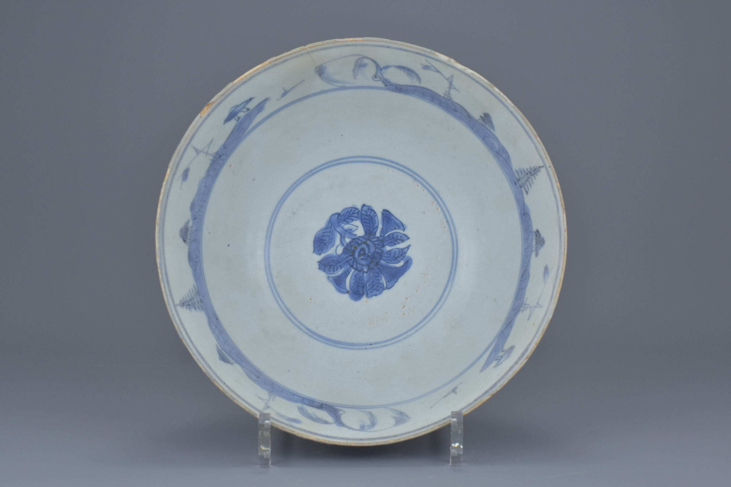 Large Chinese Ming Dynasty Blue & White Porcelain Bowl - Wanli Shipwreck - Image 5 of 9