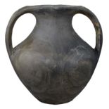 A Rare Large Chinese Han Dynasty Black Pottery Amphora