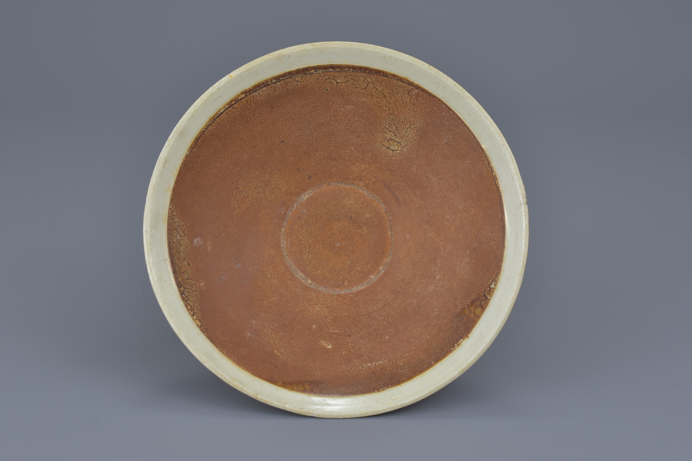 A Chinese Song Dynasty Persimmon Glazed Porcelain Tea Bowl - Image 2 of 6