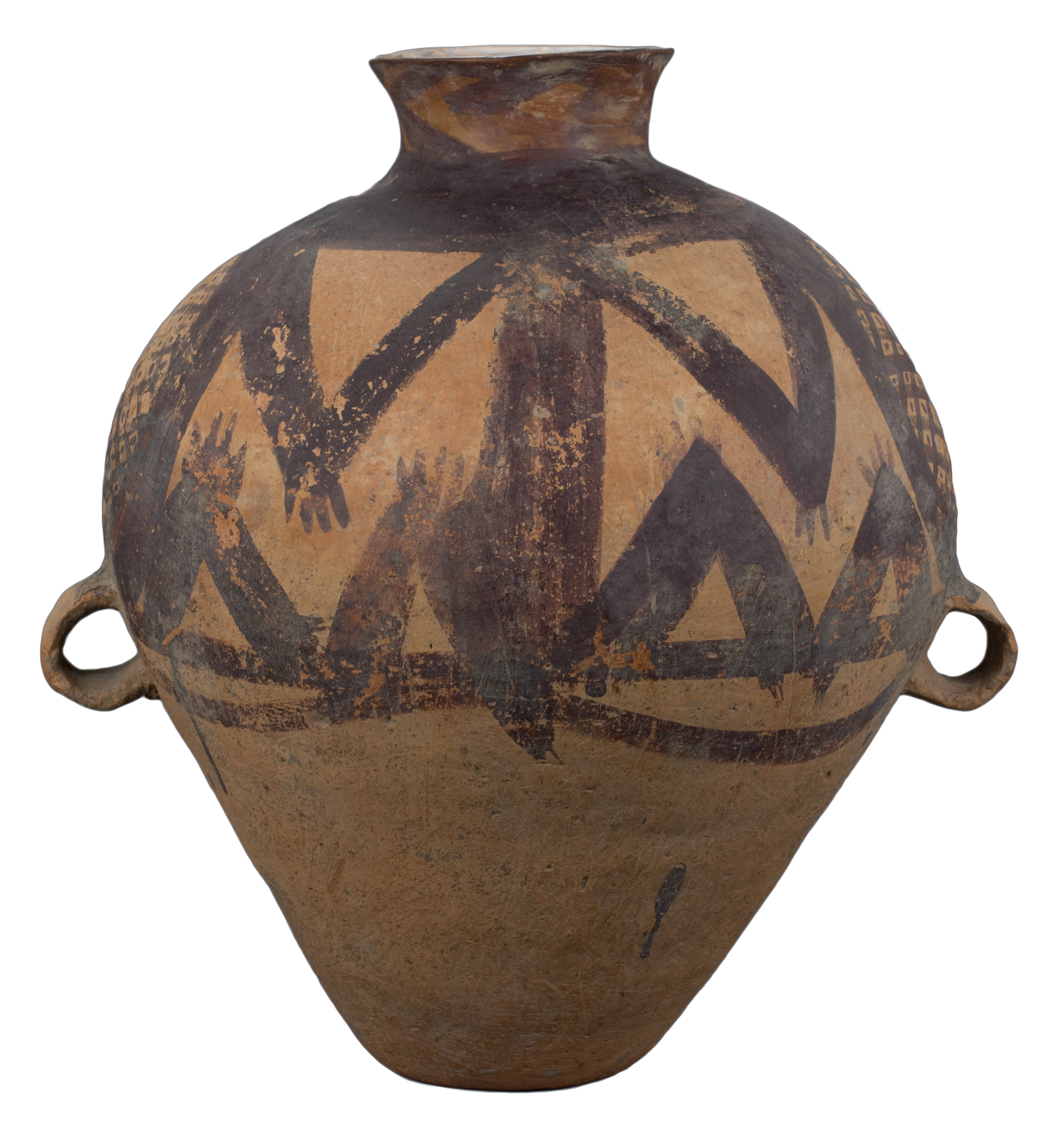 A Large Chinese Neolithic Machang Painted Pottery Jar (2300-2000 BC)