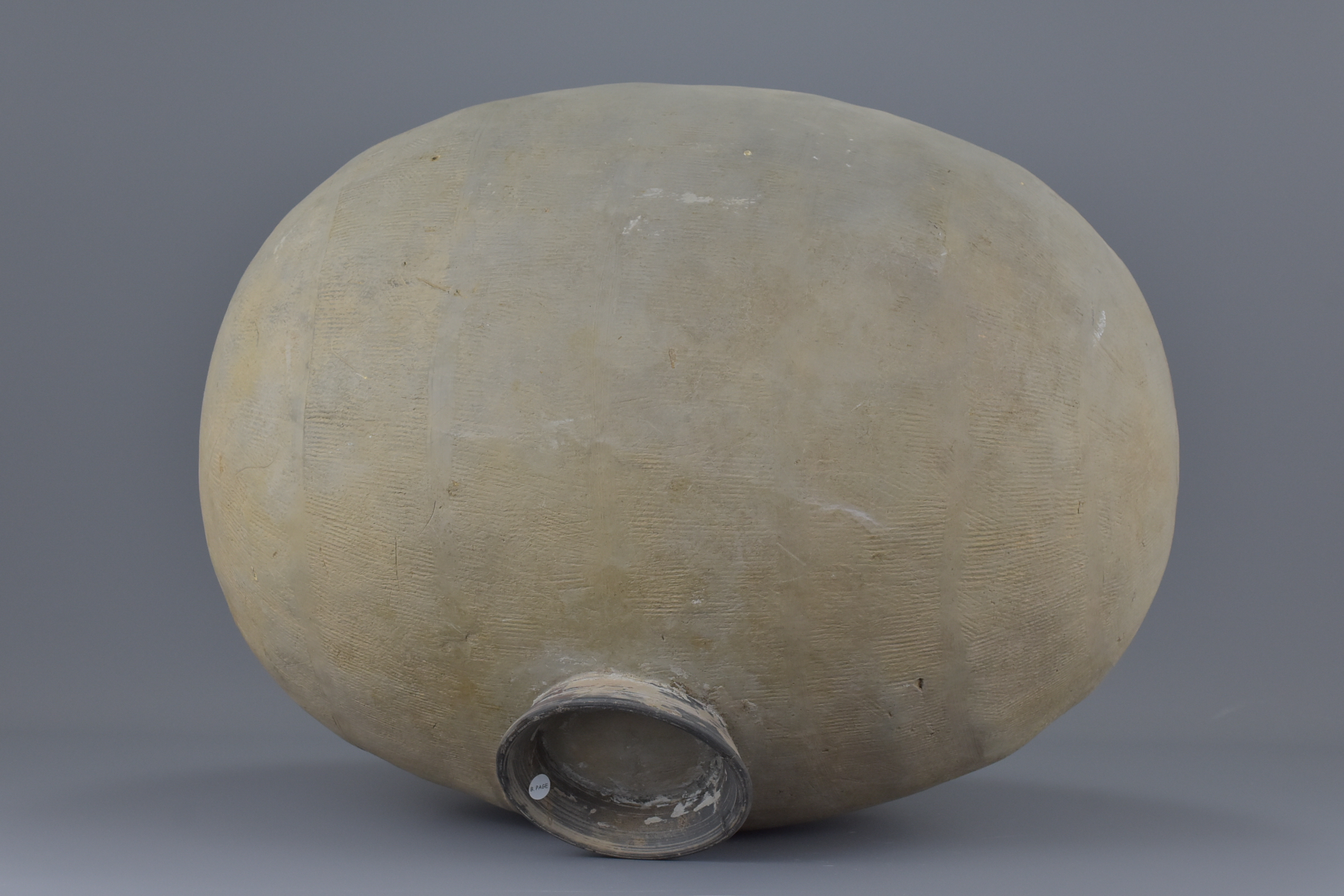 An Exceptionally LARGE Early Chinese Pottery Cocoon Jar with Oxford TL Test – Han Dynasty or Earlier - Image 6 of 11