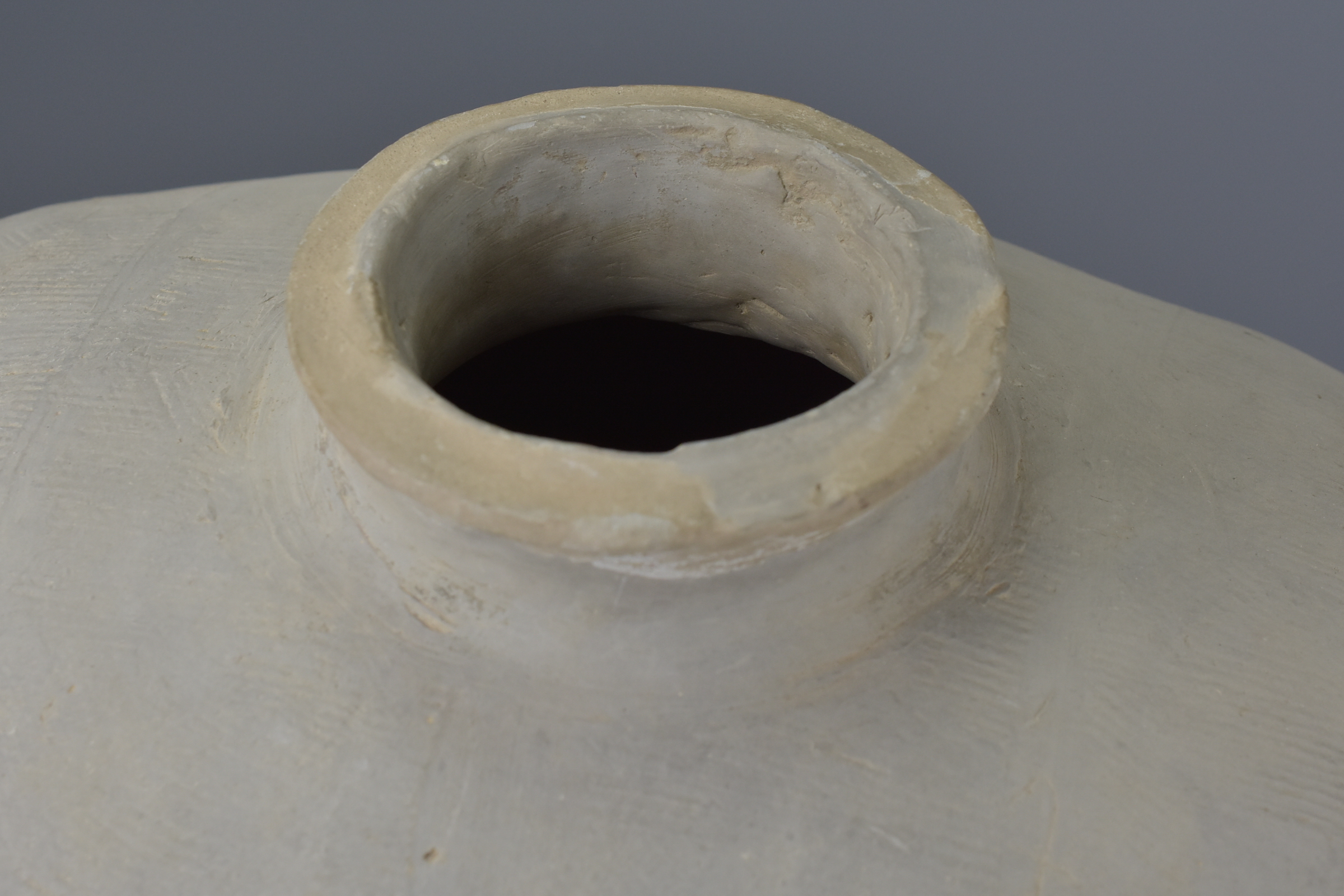 An Exceptionally LARGE Early Chinese Pottery Cocoon Jar with Oxford TL Test – Han Dynasty or Earlier - Image 9 of 11