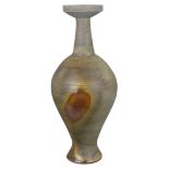 A Tall Studio Pottery Glazed Stoneware Vase / Bottle by Chris Lewis