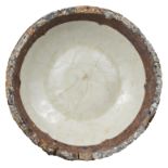 A Fine Chinese Song Dynasty Qingbai Porcelain Dish in Kiln Saggar