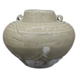 A Chinese Song / Yuan Dynasty Decorated Longquan Celadon Jar