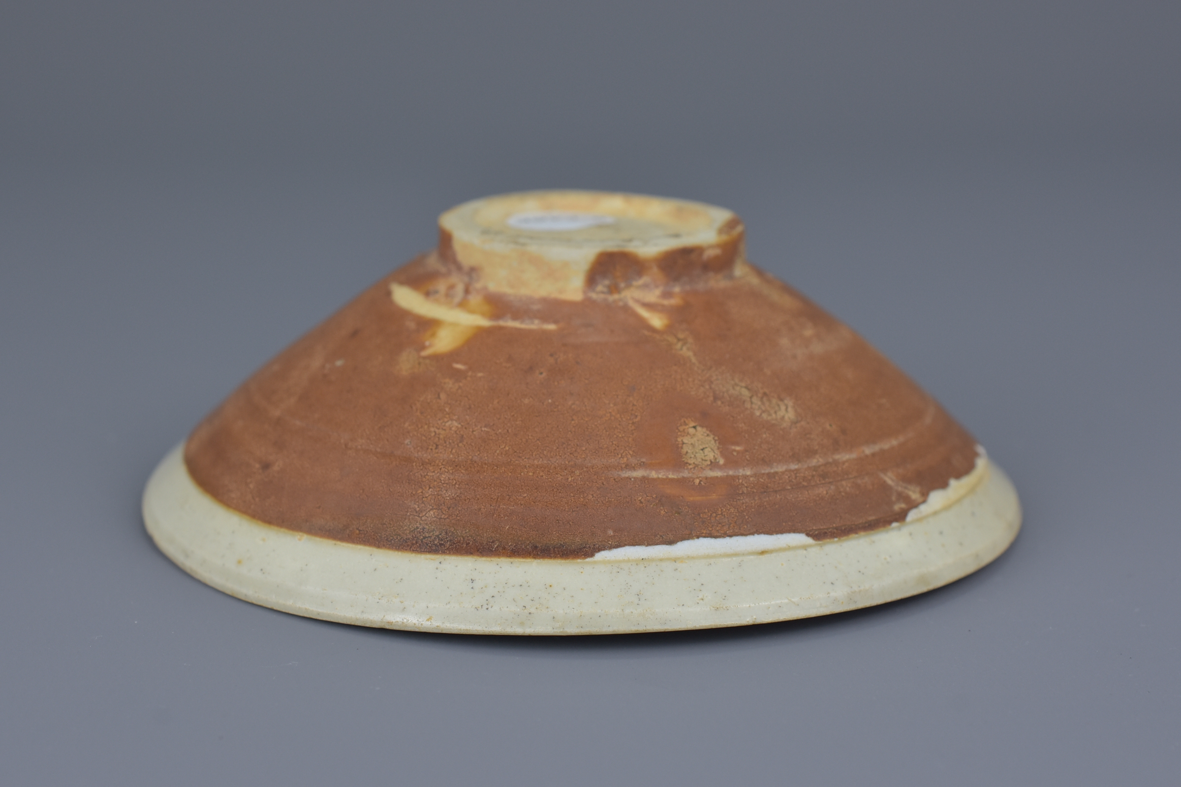 A Chinese Song Dynasty Persimmon Glazed Porcelain Tea Bowl - Image 5 of 6