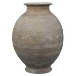 A Rare Chinese Western Han Dynasty Incised Pottery Jar