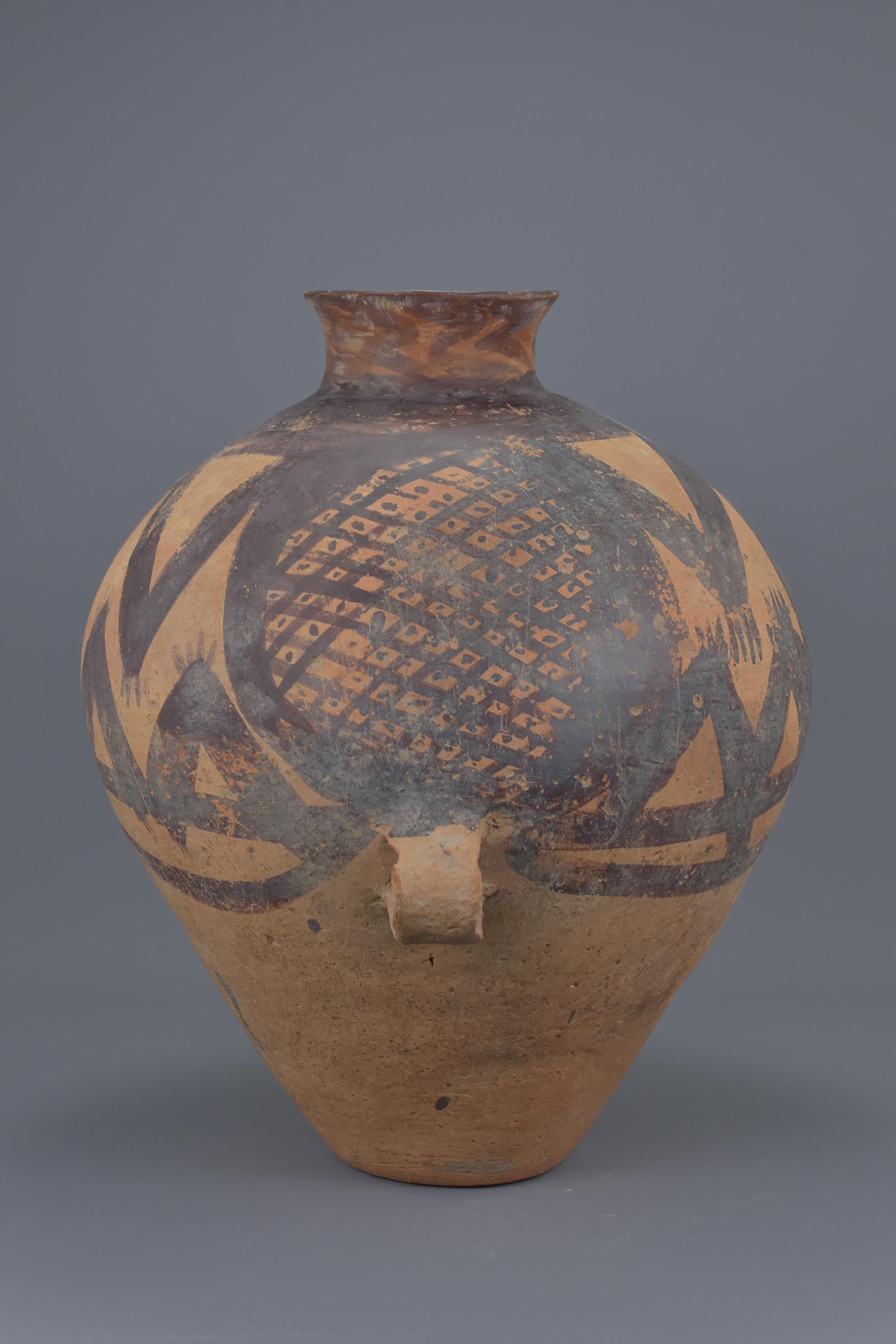 A Large Chinese Neolithic Machang Painted Pottery Jar (2300-2000 BC) - Image 3 of 7