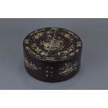 A Chinese 19/20th C. wooden box and cover