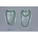 Two jade beaded Necklaces
