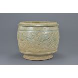 A large Chinese Song Dynasty (960-1279) pottery jar