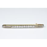 Antique diamond bar brooch.