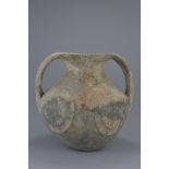 A very large Chinese Han Dynasty (206BC-220AD) twin-handled pottery Amphora