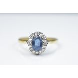 Sapphire and diamond ring