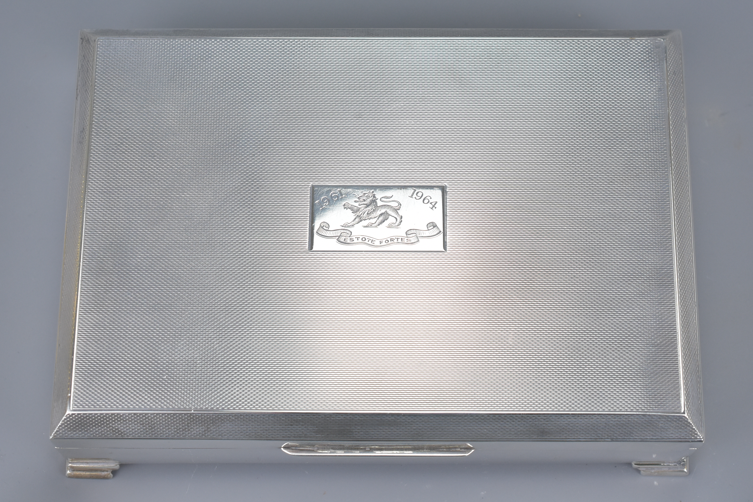 An English silver cigarette case together with two silver boxes - Image 2 of 7