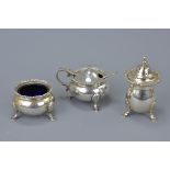 A Silver Mappin & Webb 1922 cruet set