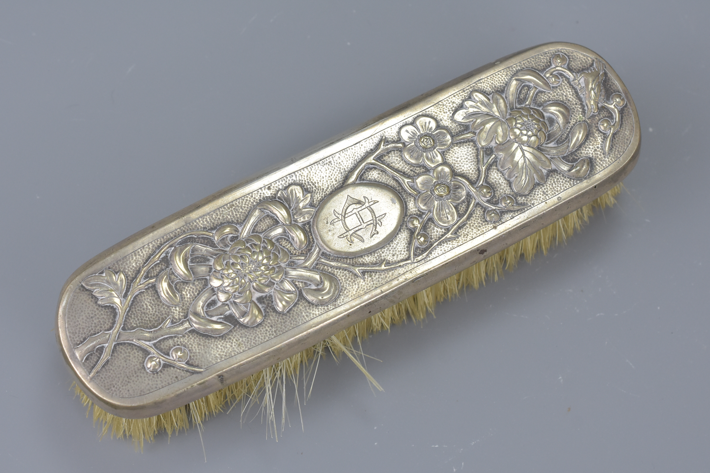 Two Chinese early 20th C. Silver cased brushes - Image 4 of 7