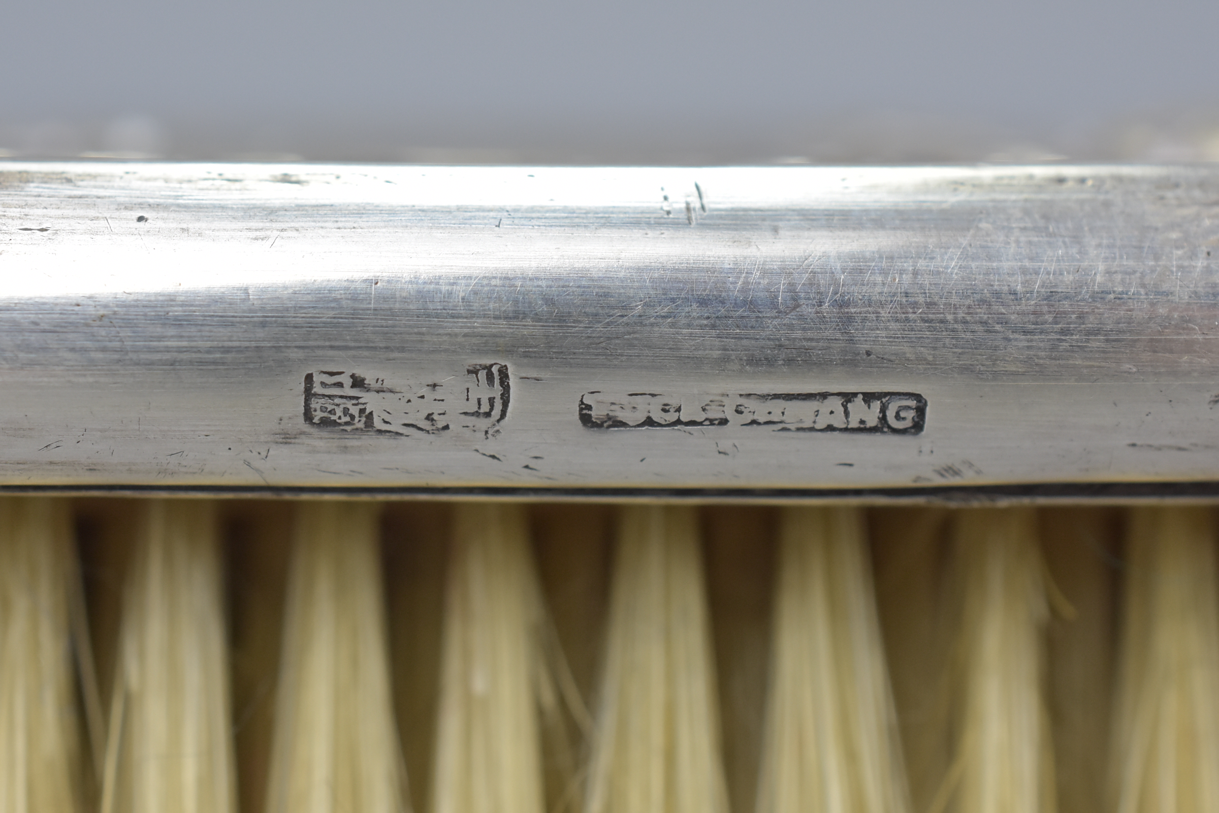 Two Chinese early 20th C. Silver cased brushes - Image 6 of 7