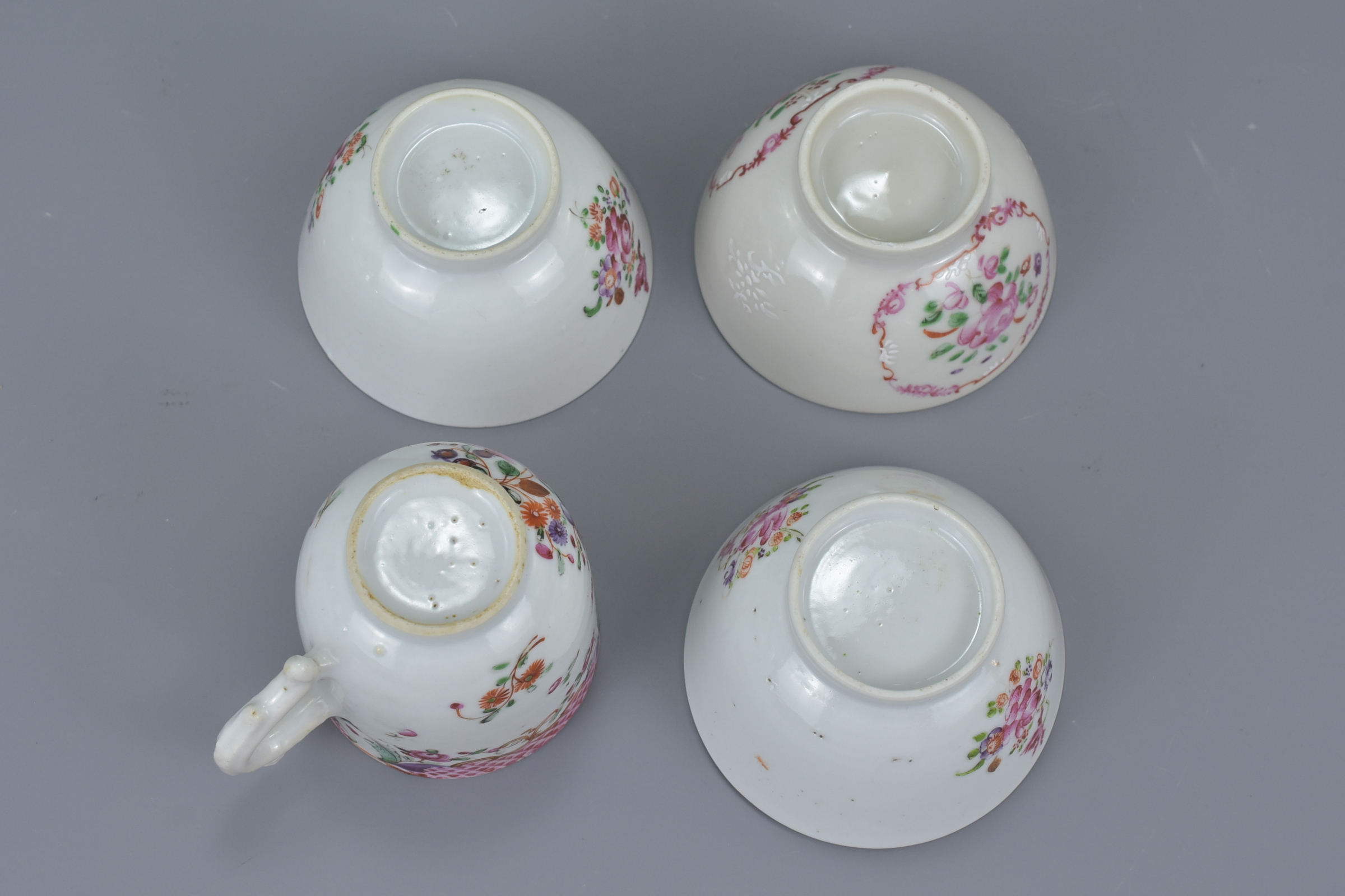 A group of ten Chinese 18th C. porcelain tea cups - Image 5 of 5