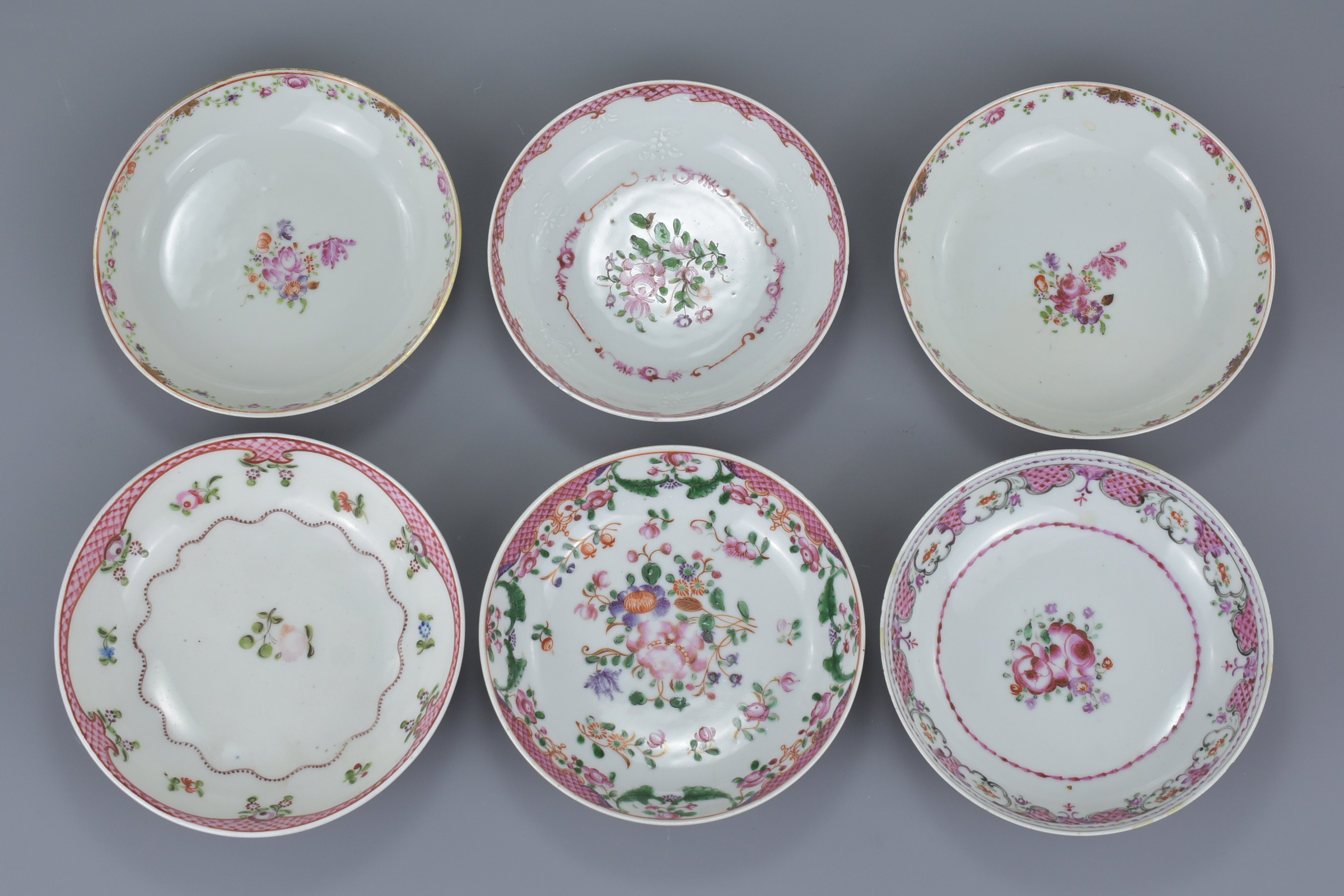 A group of ten Chinese 18th C. porcelain tea cups - Image 2 of 5