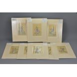 A collection of eight original Chinese lithographs in colour, circa 1900