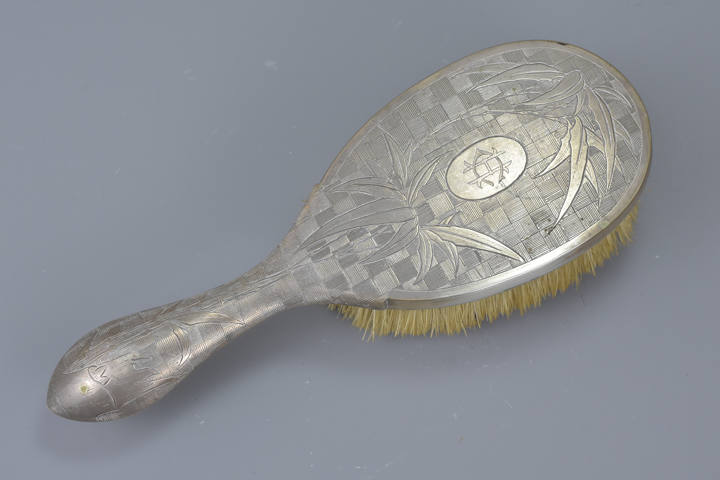 Two Chinese early 20th C. Silver cased brushes - Image 2 of 7