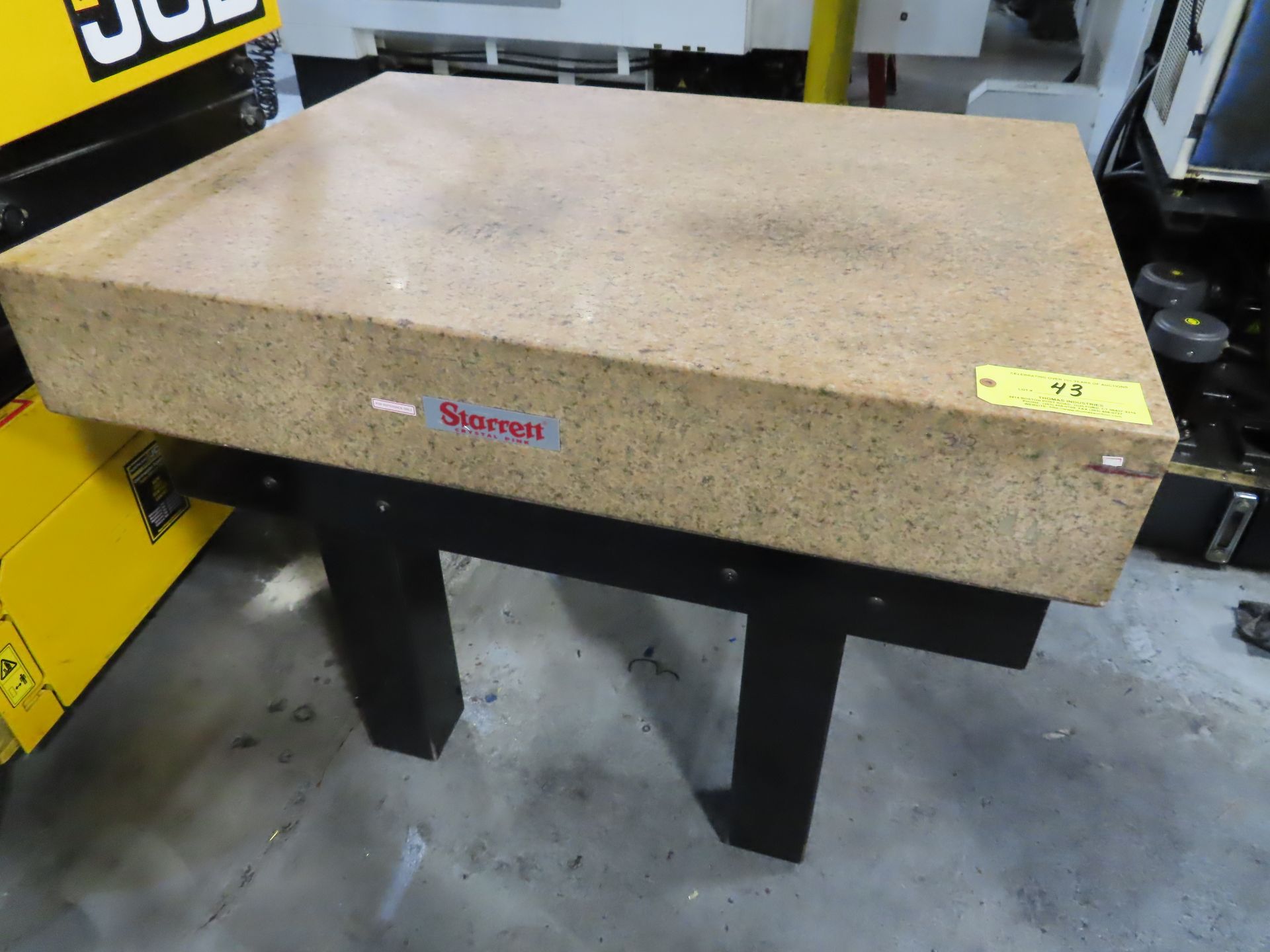 Starrett Crystal Pink Granite Surface Plate w/ Stand 36" x 48" x 8" Grade A Inspection