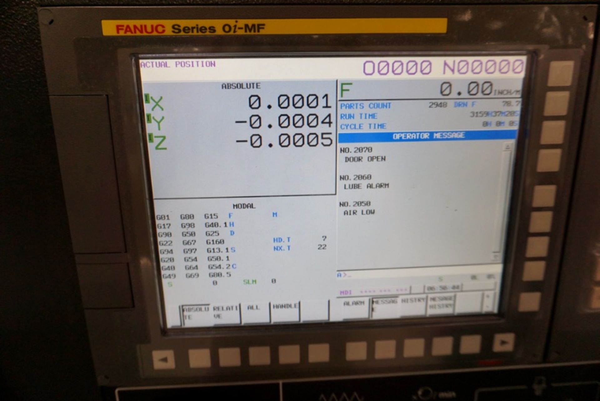 2017, Feeler VB1100 Vertical Machining Center, Fanuc Series Oi-MF Control, *4th Axis Ready* - Image 7 of 8