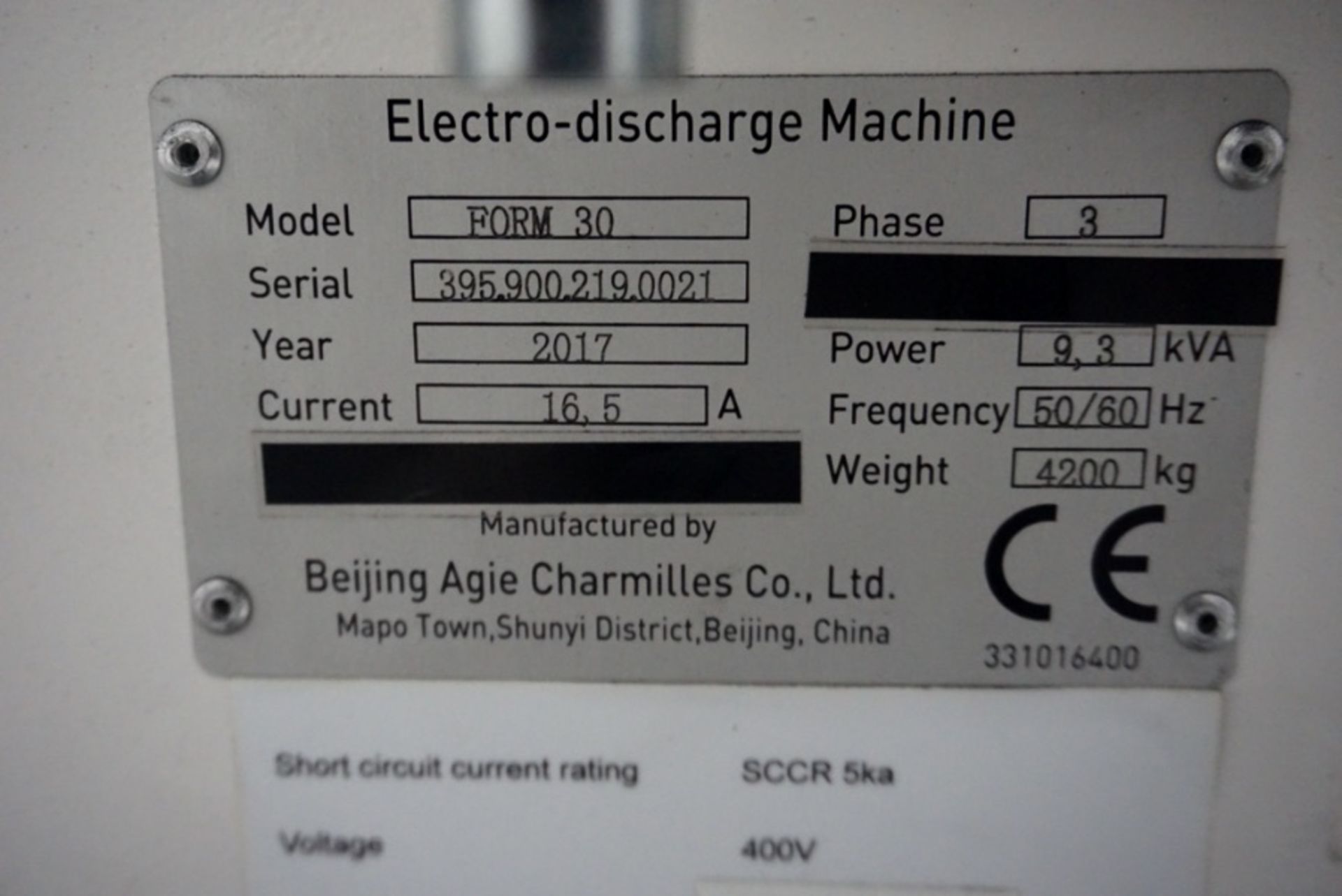 2017, AgieCharmilles Form 30 CNC Die Sinking EDM - Image 7 of 7