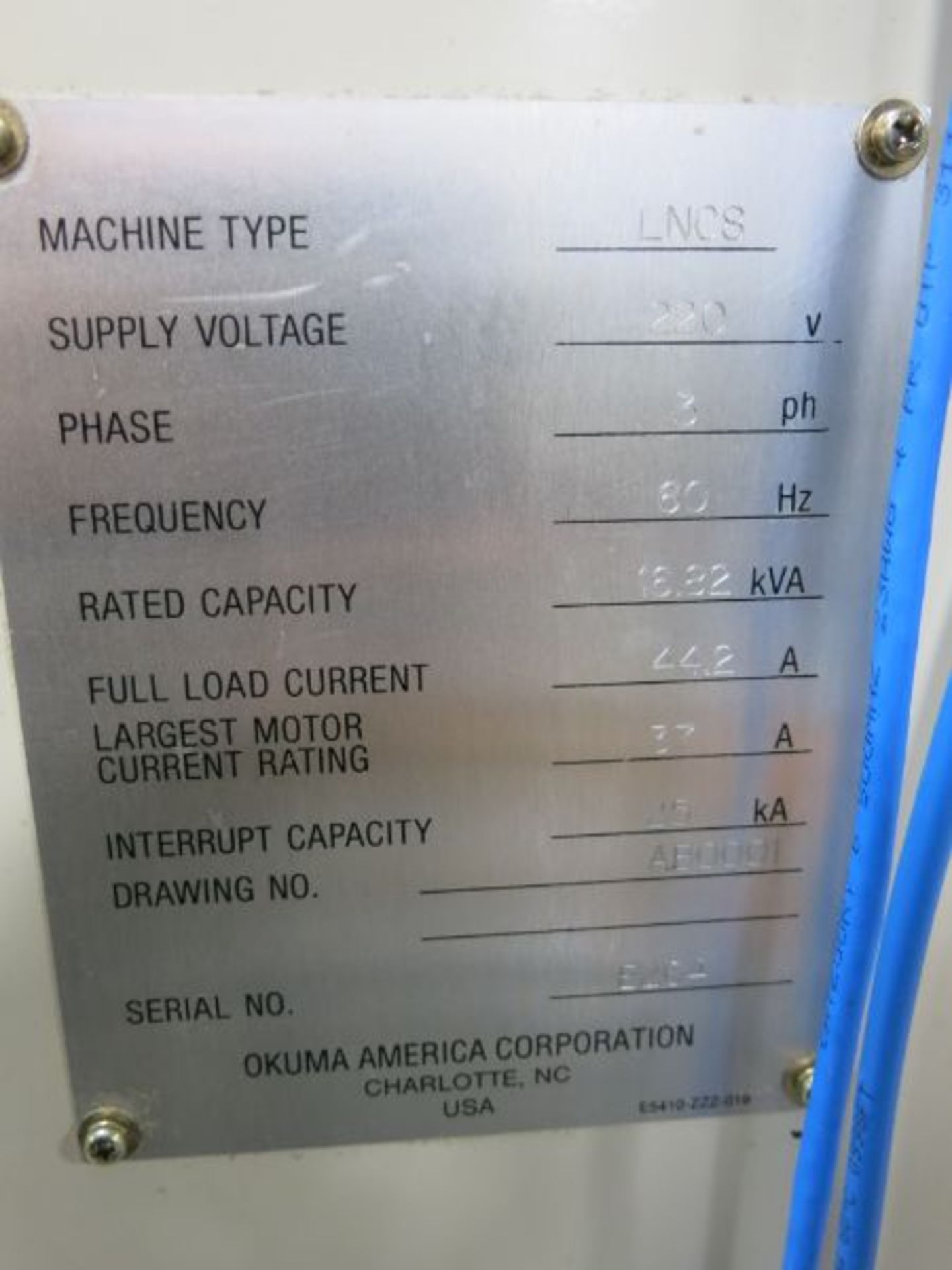 1997 Okuma Cadet LNC8 CNC Turning Center - Image 8 of 8