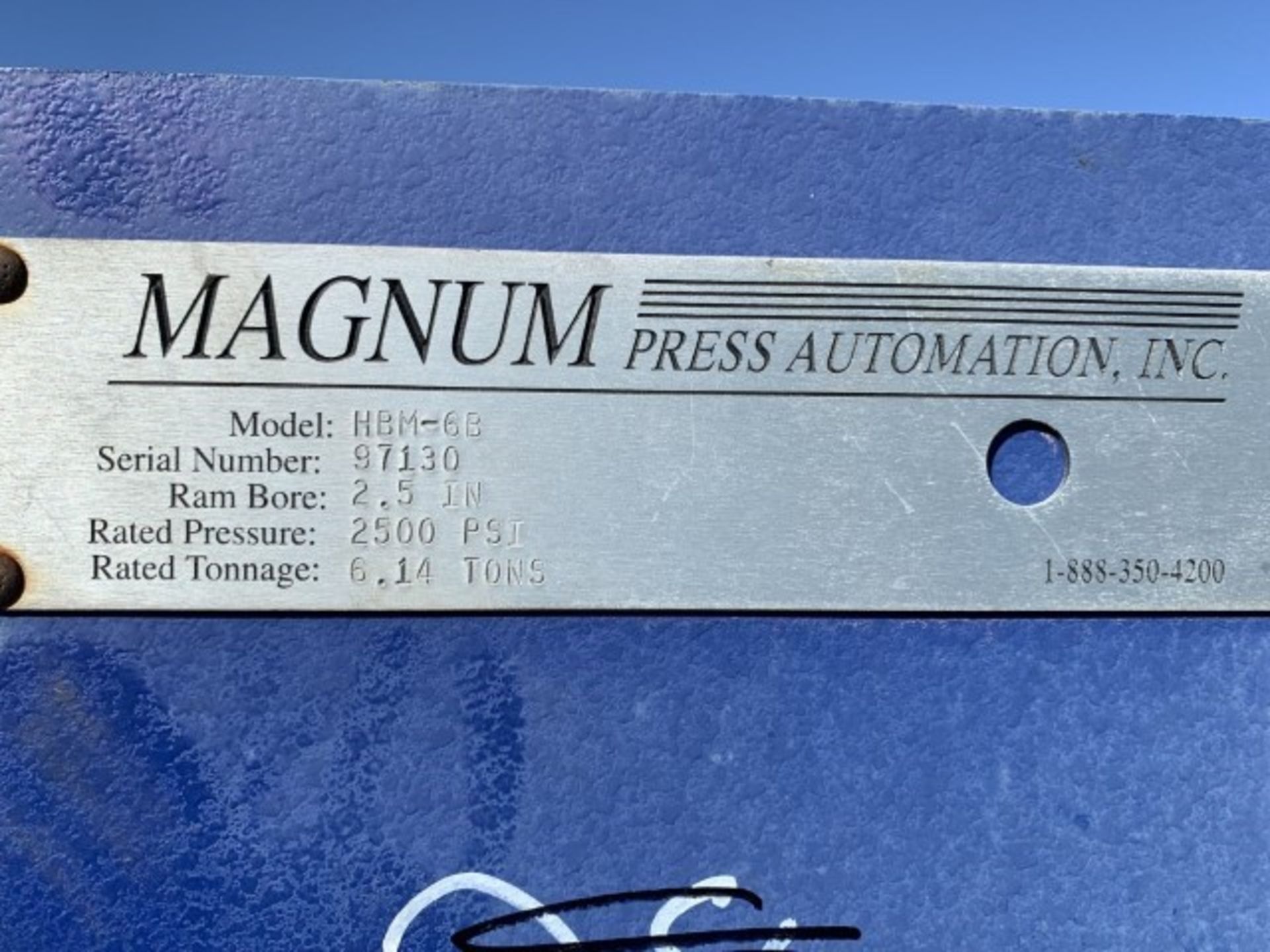 Magnum Hbm-6b Press Magnum HBM-6B 97130 2.5 in 2500psi 6.14 ton press 230 v - Image 4 of 4