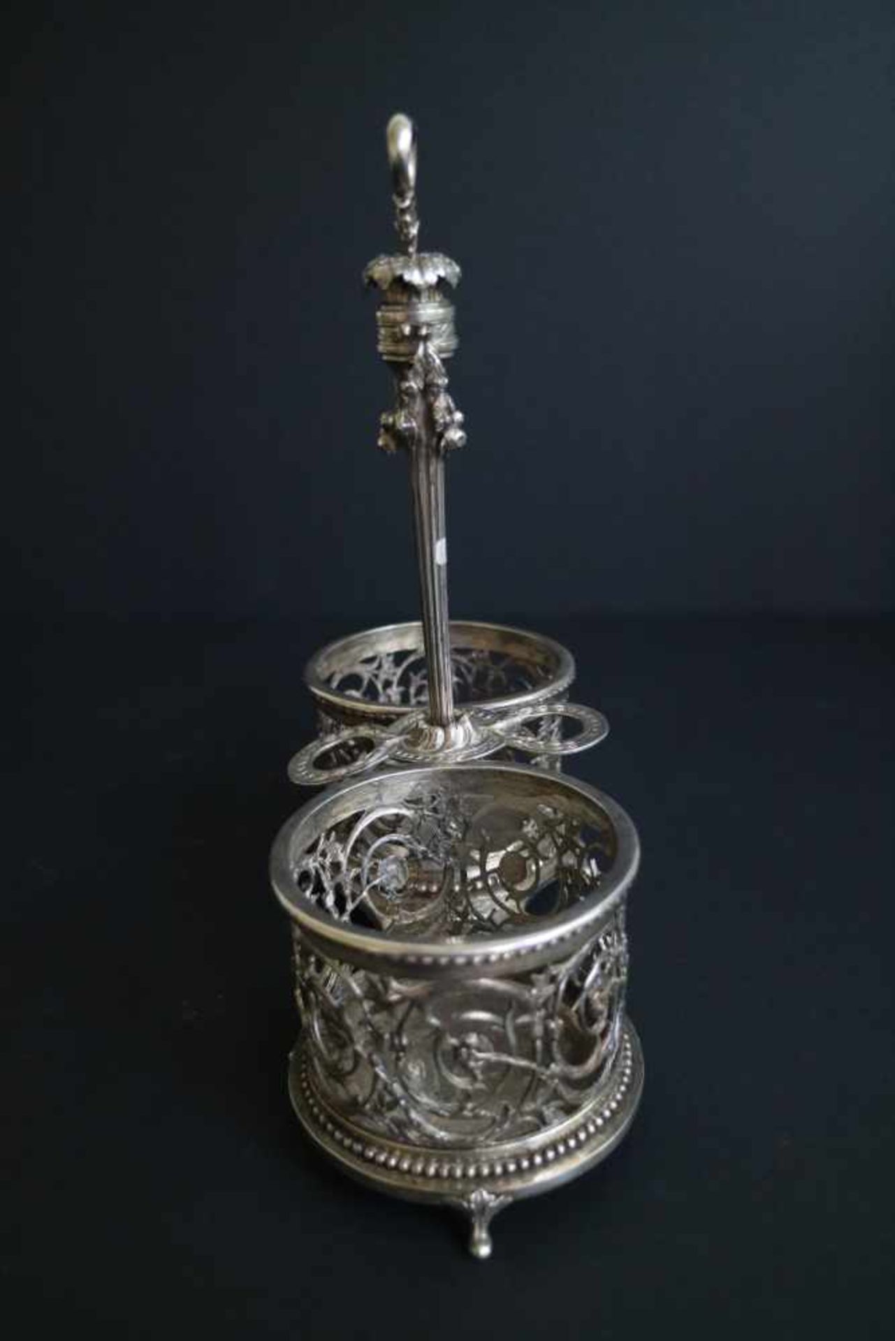 Ghent silver oil and vinegar holder 18th centuryDamagedW 25,5 H 28 cm - Bild 4 aus 6