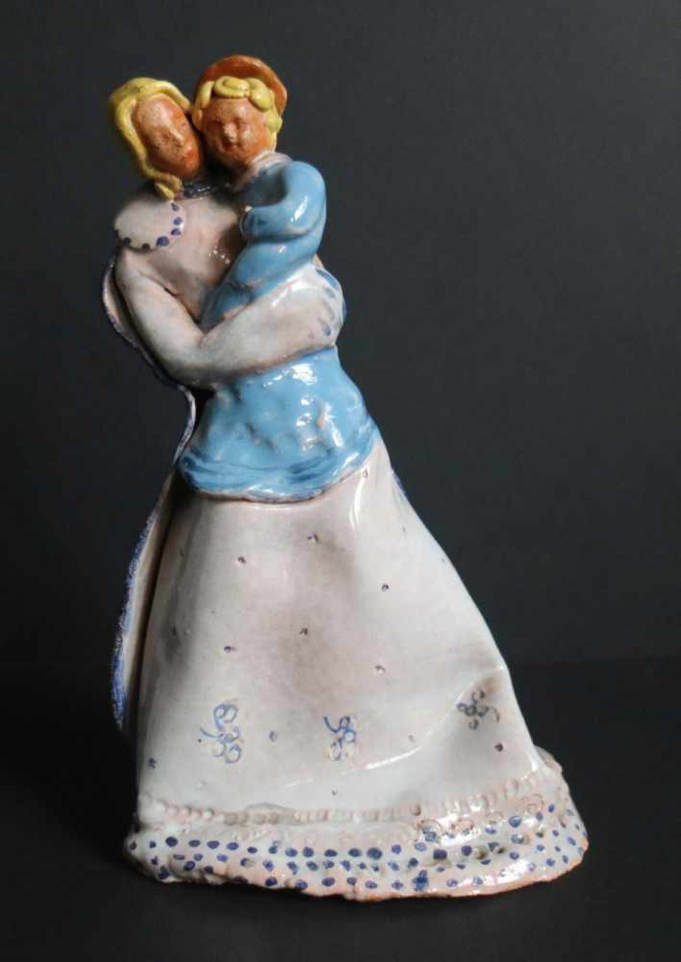 Domien INGELS (1881-1946)Ceramics Couple pièce uniqueH 20 cm