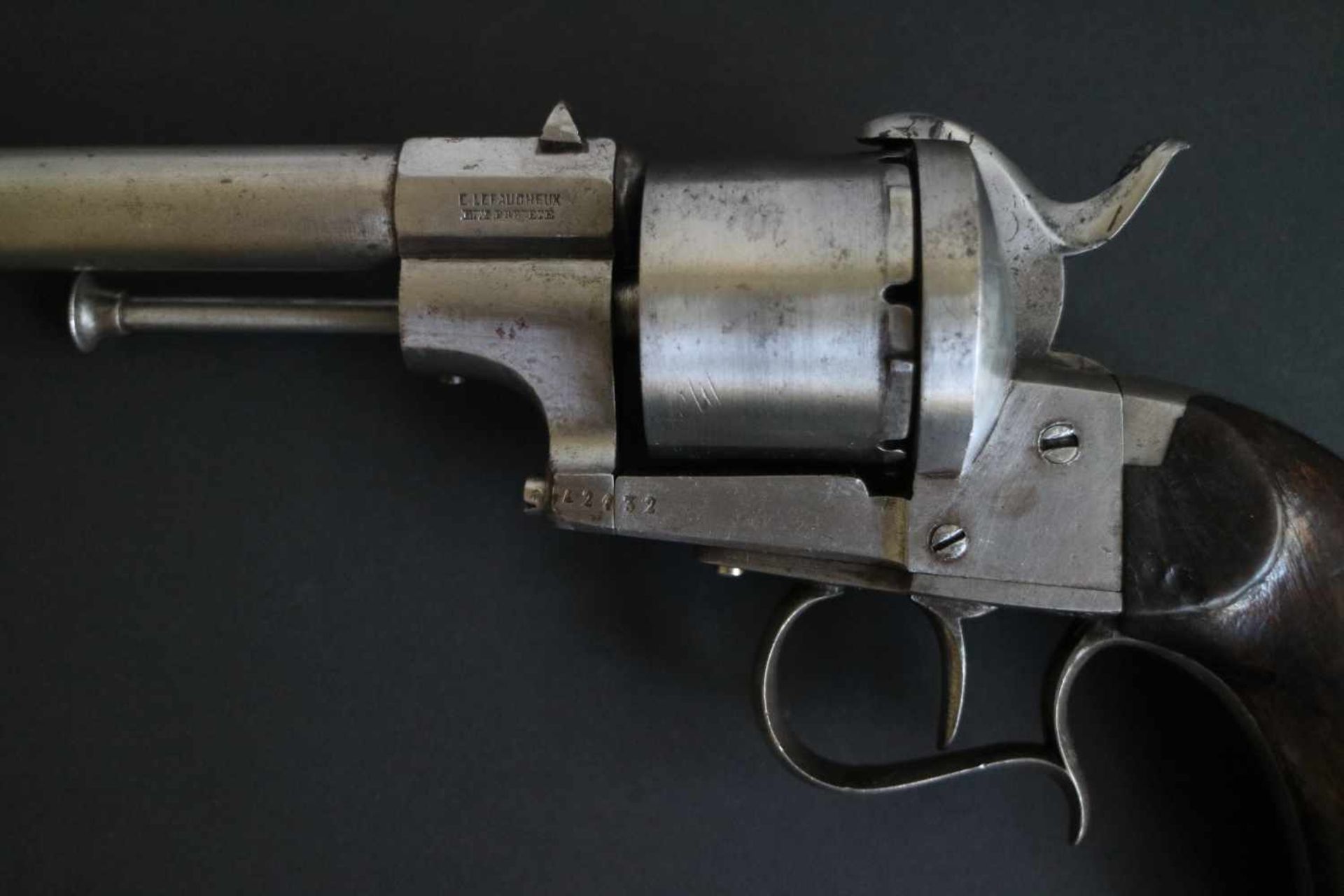 French military penfire revolverSigned E. LefaucheuxL 30 cm - Bild 2 aus 5