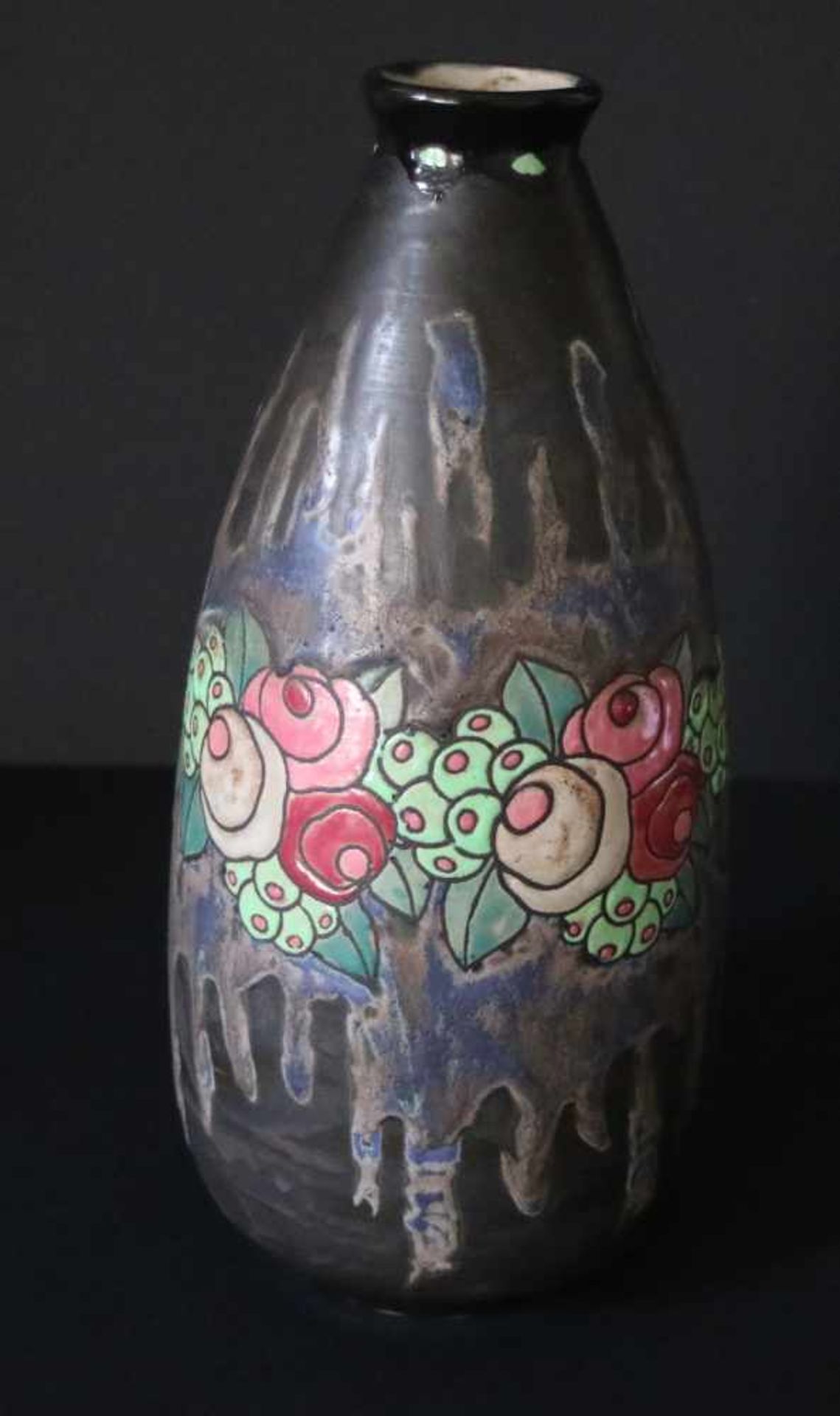 Charles CATTEAU (1880-1966)Vase in Gres Boch Frères Decor 700 form 898H 28.5 cm - Bild 3 aus 6