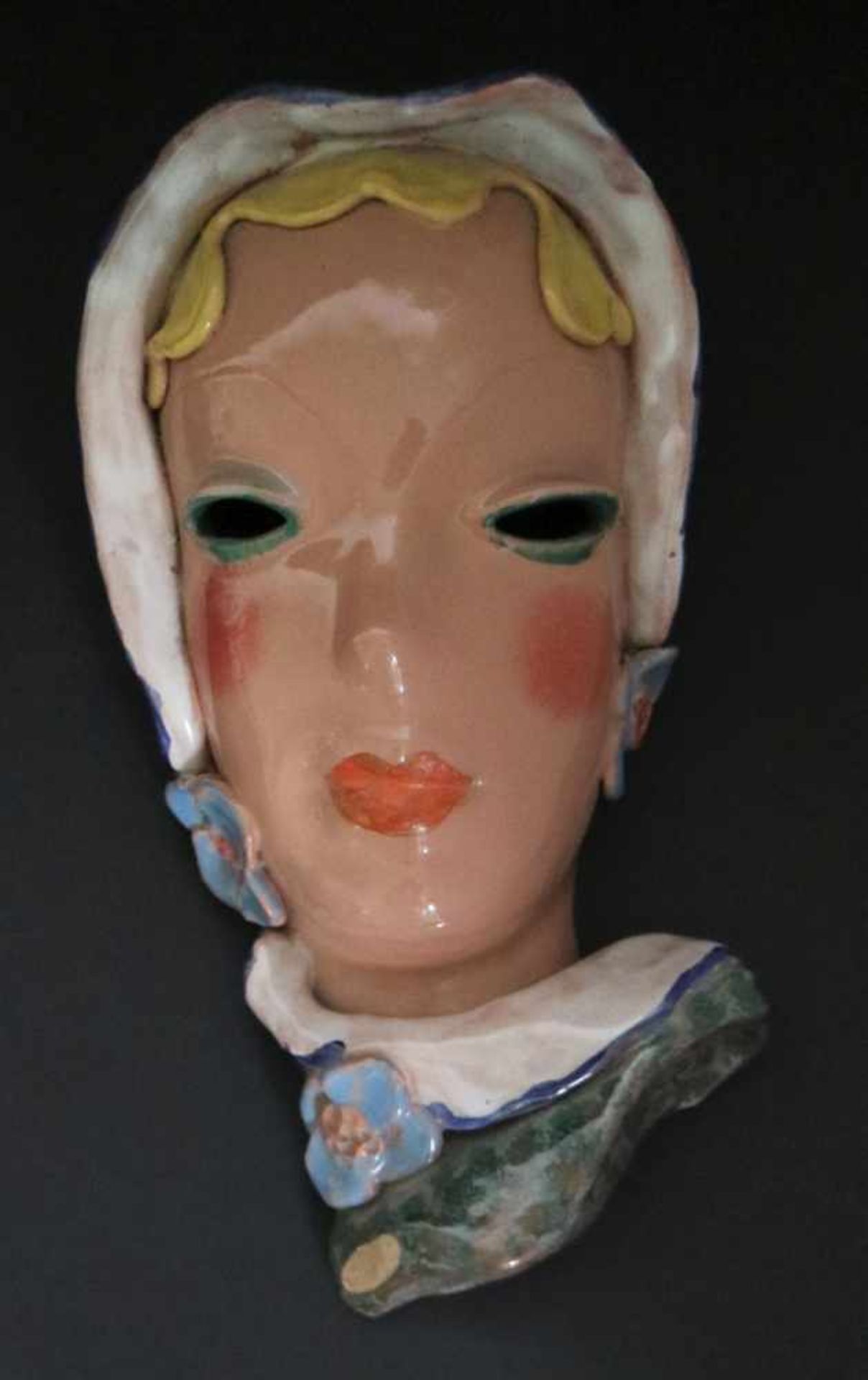 Domien INGELS (1881-1946)Ceramic MaskH 25 cm