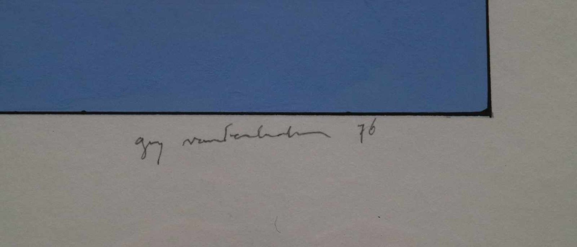 Guy VANDENBRANDEN (1926-2014) Goauche Compositie signed and dated 1976 40 x 40 cm Guy - Bild 3 aus 3
