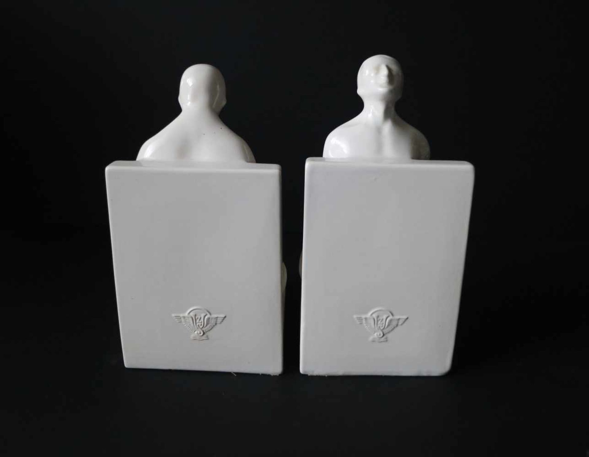 Couple Art Deco bookendsCeramics Naked menH 28 W 20 cm - Bild 4 aus 5