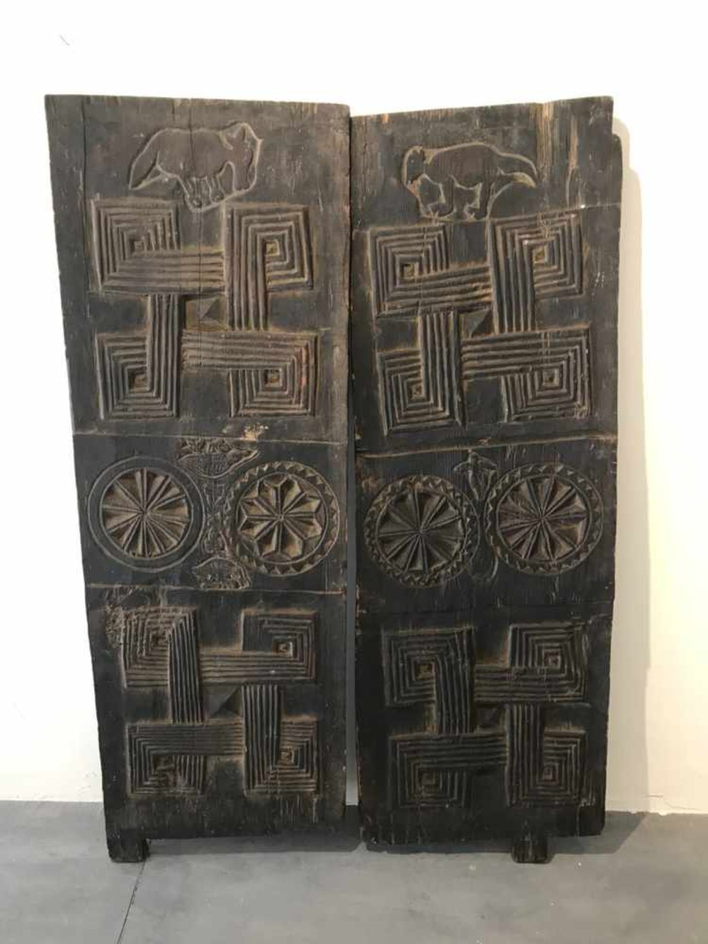 Link panels North India - PakistanWith geometric motifsH 149 B 99 cm