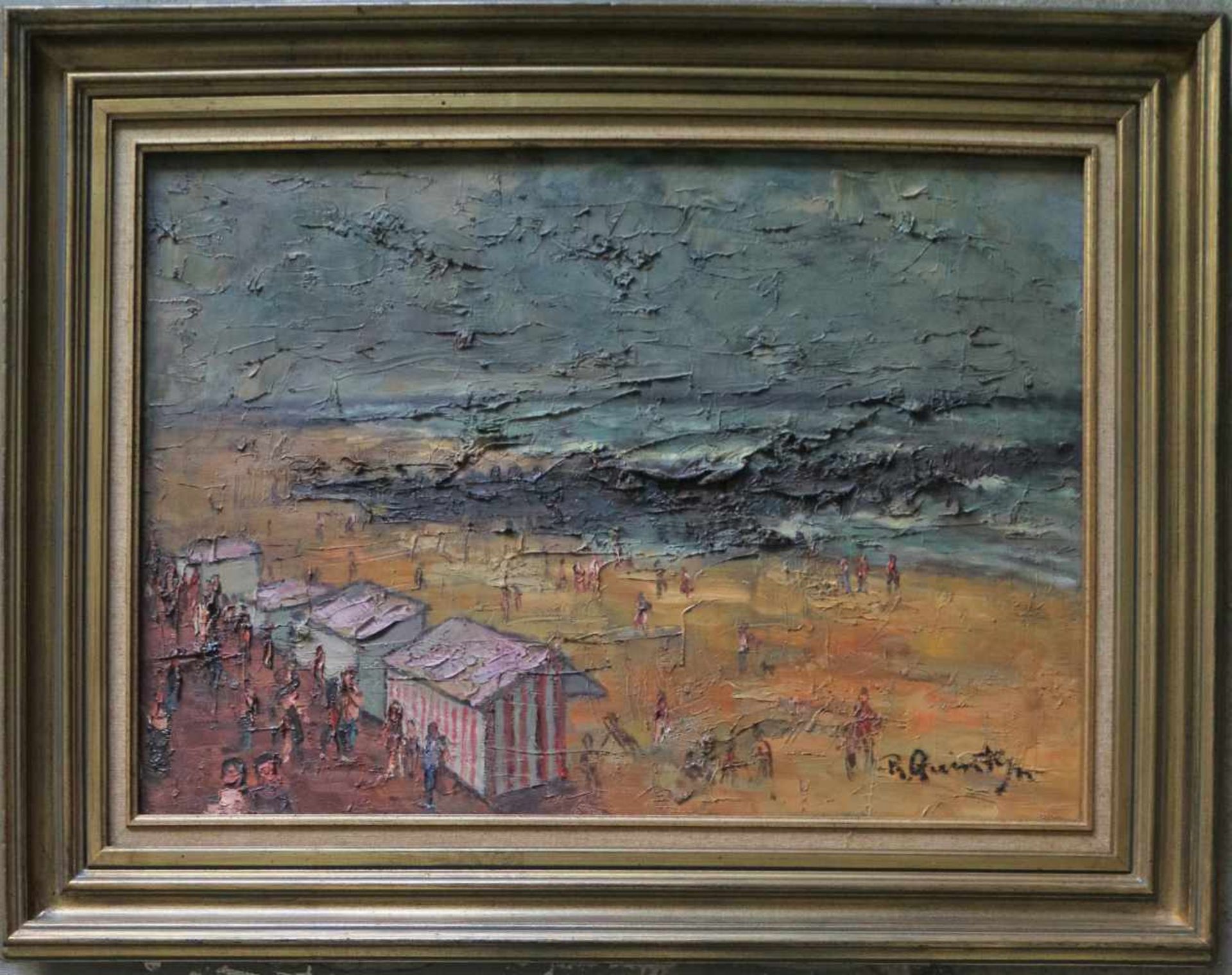 Robert QUINTYN (1916)oil on canvas Beach view50 x 70 cm - Bild 2 aus 4