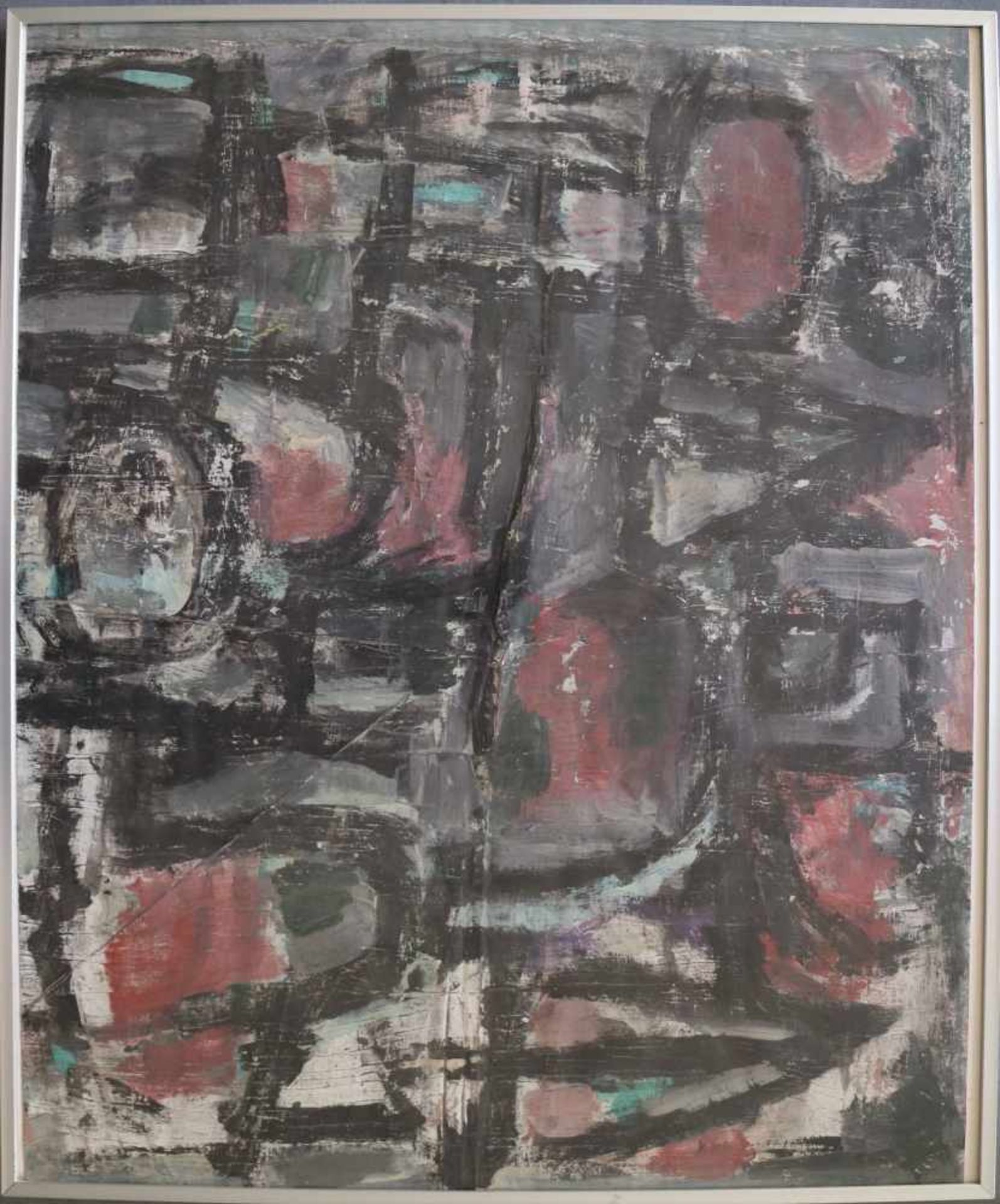 Jan SCHOONHOVEN (1914-1994)Oil on paper 'Dark composition' Signed and dated 2 Nov. '7448 x 59 cm - Bild 2 aus 8