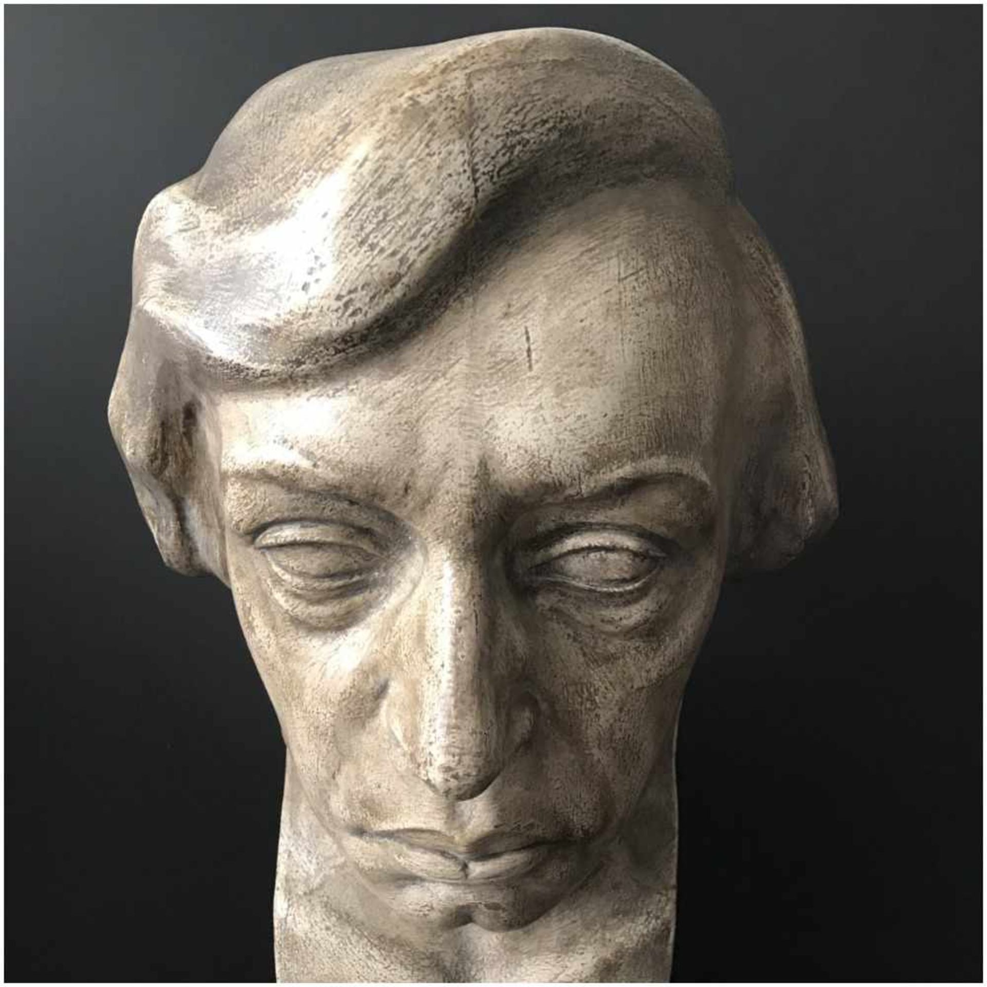 Jan ANTEUNIS (1896-1973) Head of Karel Van de Woestijne H 59 cmJan ANTEUNIS (1896-1973) Head of - Bild 6 aus 6