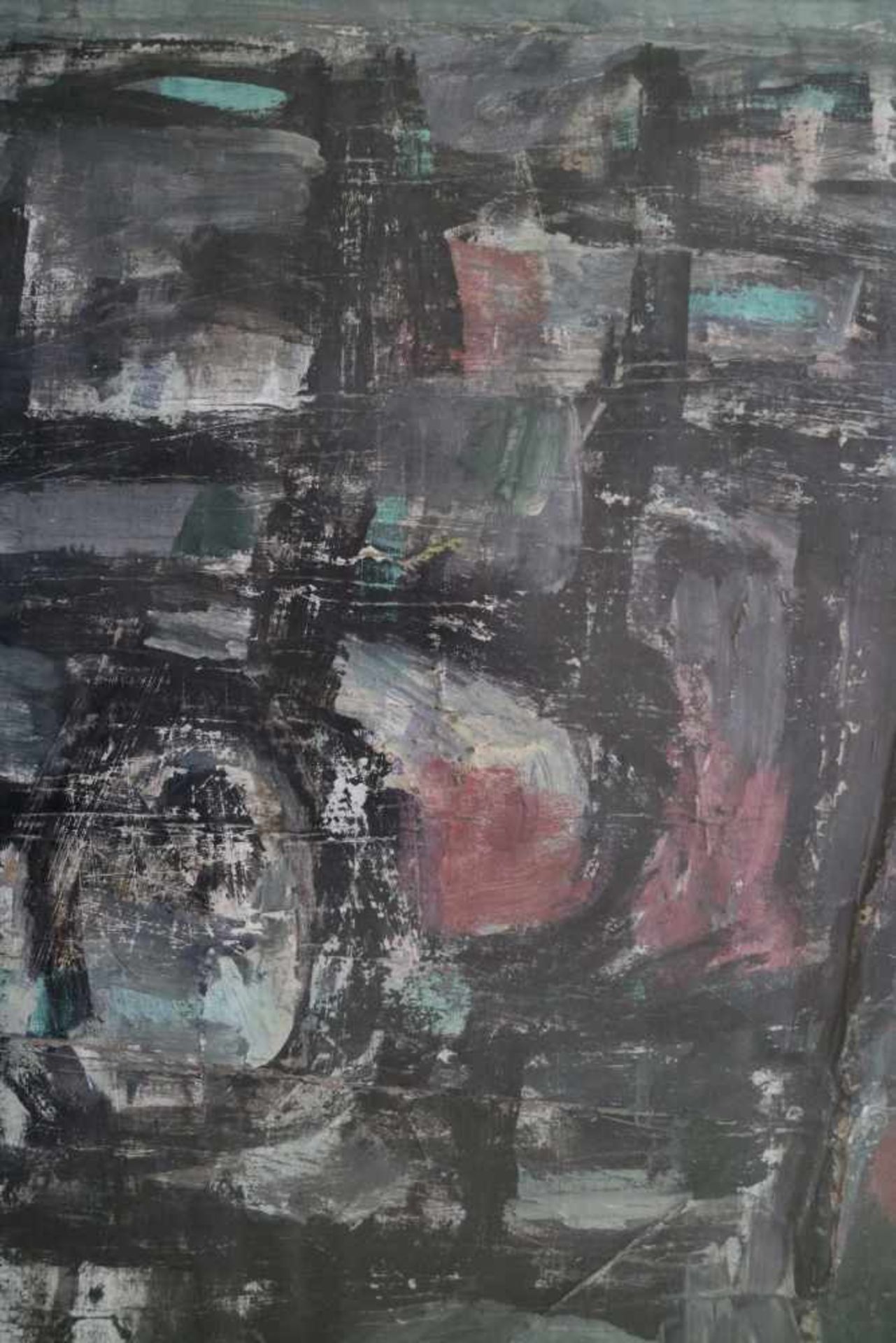 Jan SCHOONHOVEN (1914-1994)Oil on paper 'Dark composition' Signed and dated 2 Nov. '7448 x 59 cm - Bild 5 aus 8