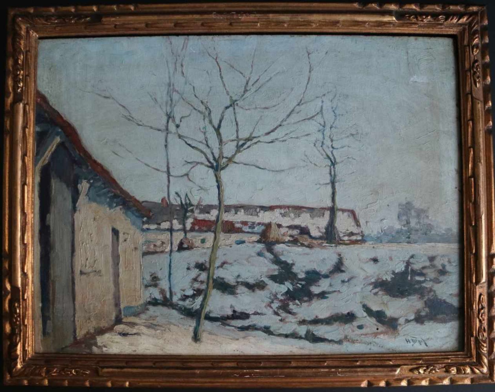 Henri Depi (1st half of 20th century)Oil on panel Neige ensolleillée33 x 45 cm