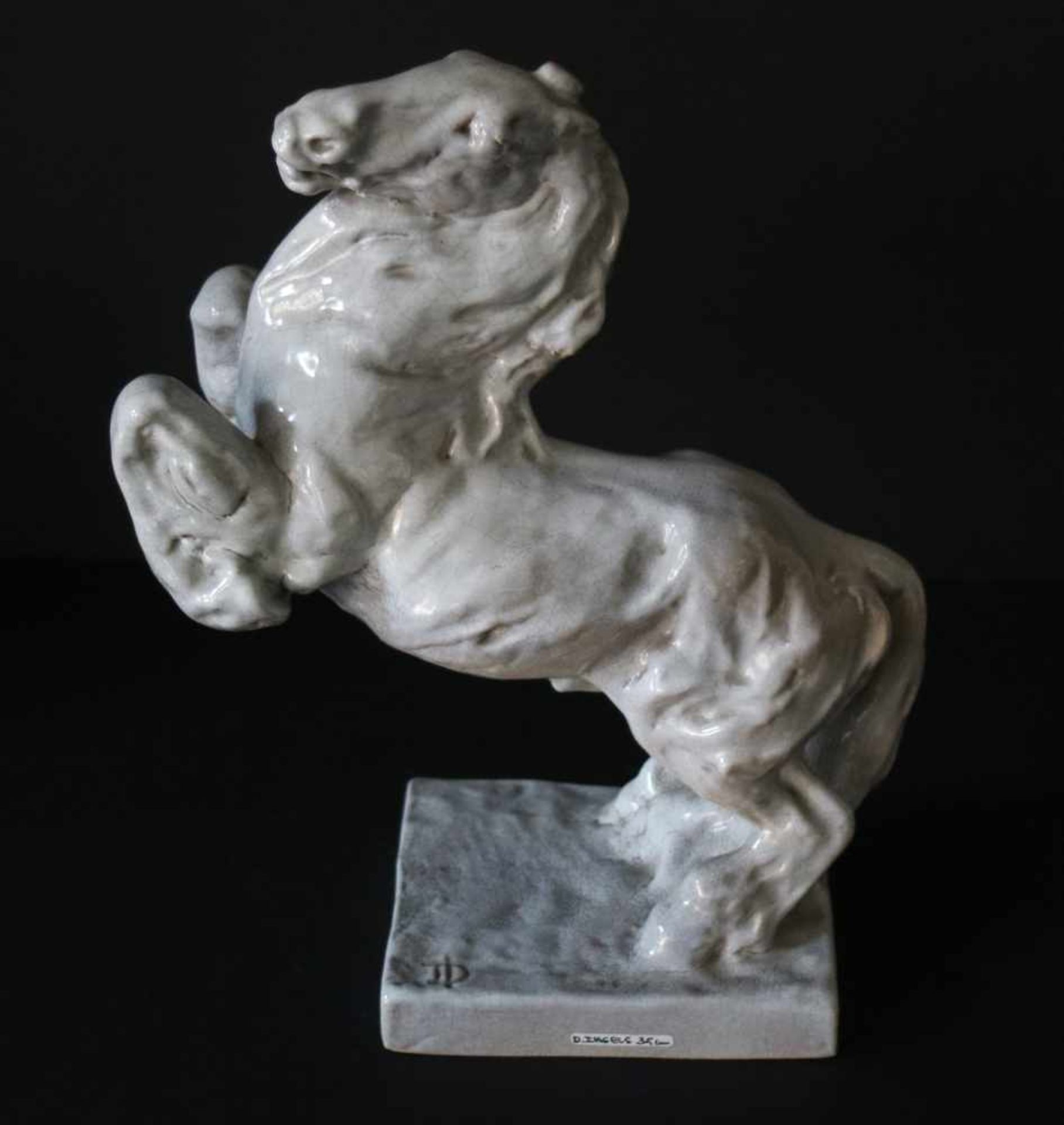 Domien INGELS (1881-1946)Ceramic horse monogramH 33 cm - Bild 4 aus 6