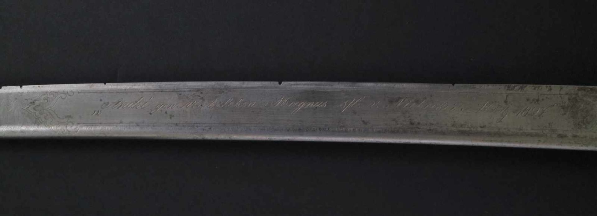 German saber with white metal lion's head - Bild 2 aus 6