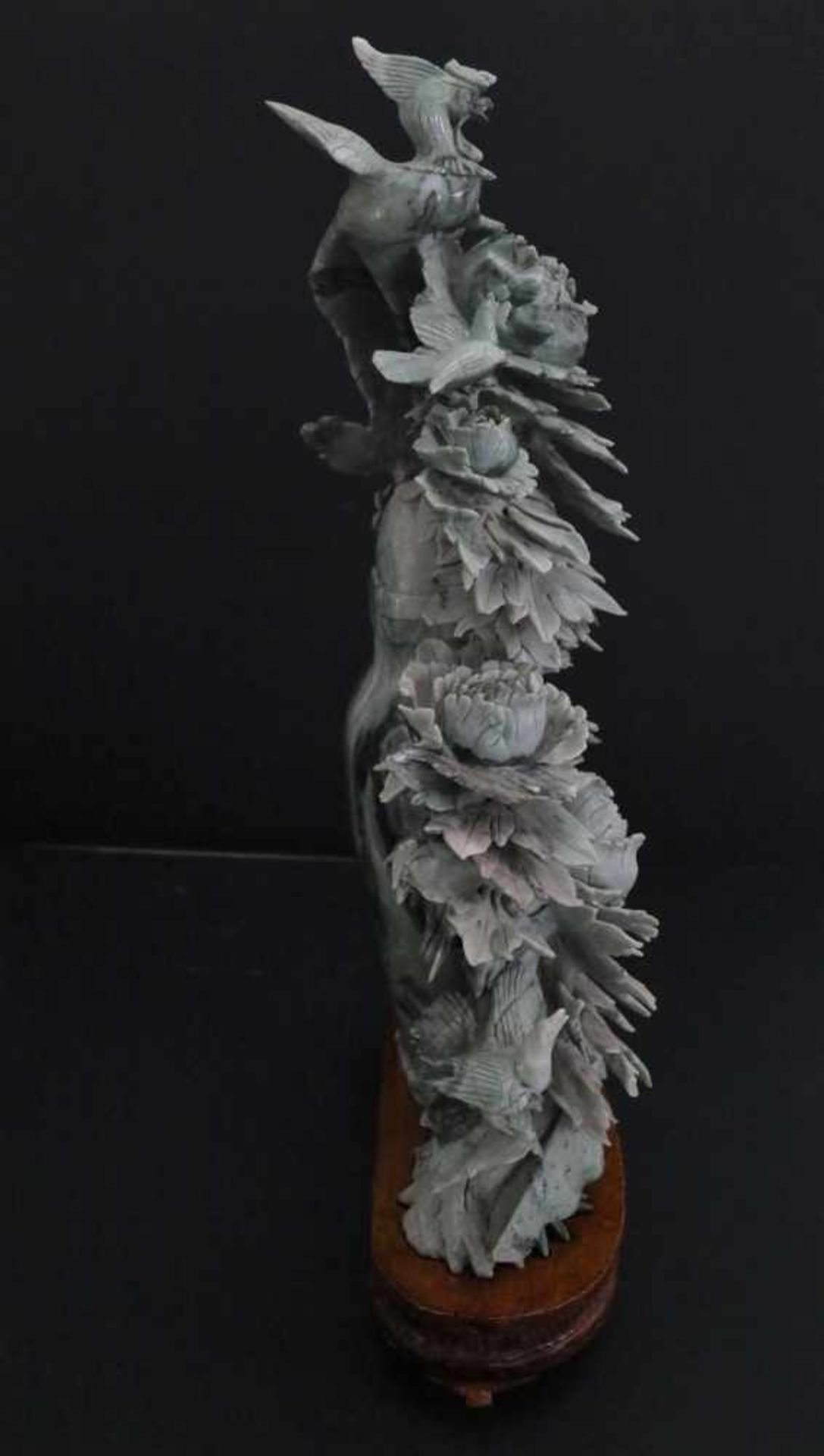 Chinese sculpture with flowers and phenix - Bild 3 aus 5
