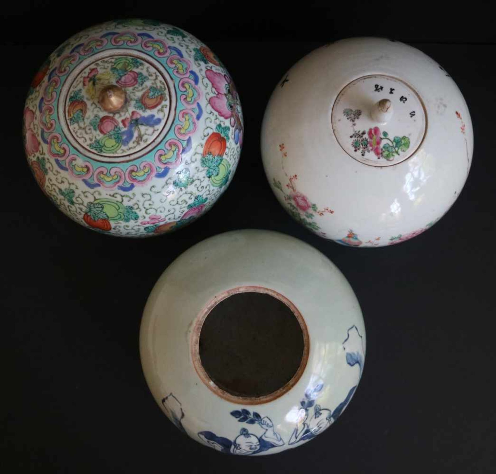 Lot 3 Chinese ginger jars - Bild 2 aus 5