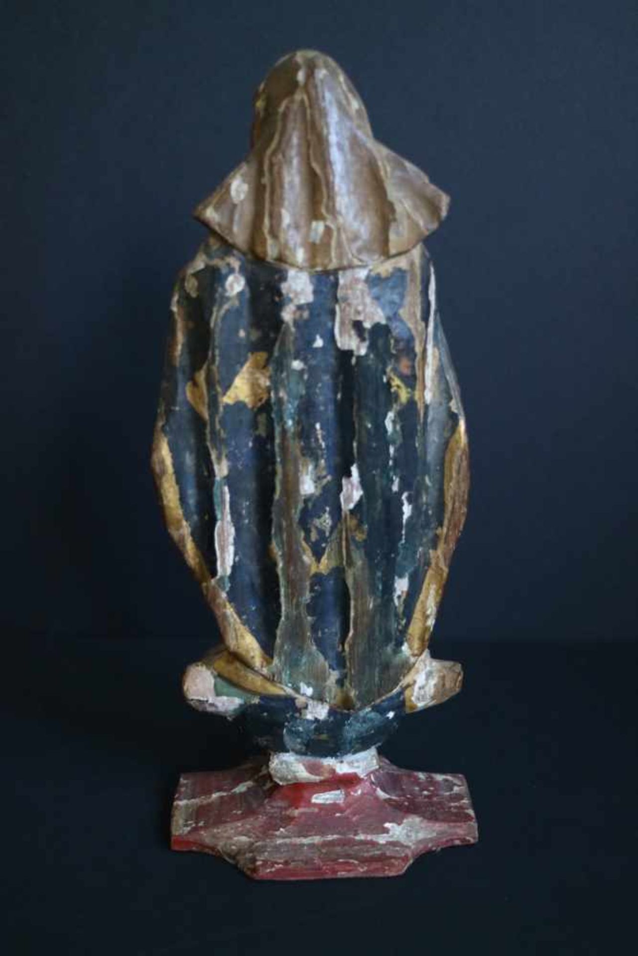 Wooden Madonna with polychromy 17th century - Bild 3 aus 5